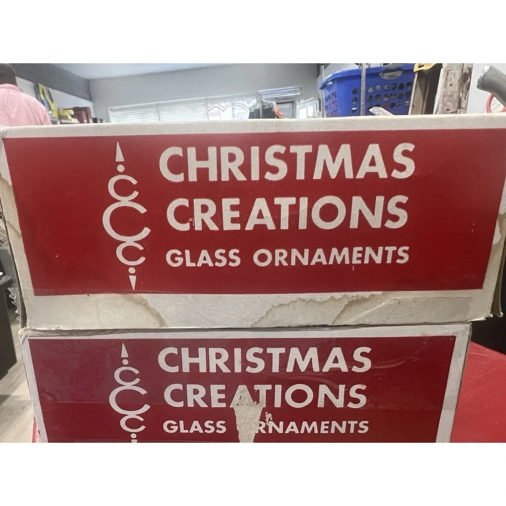 Christmas Creations‎ Silver Glass Ornaments 2 5/8 inch Made in USA
